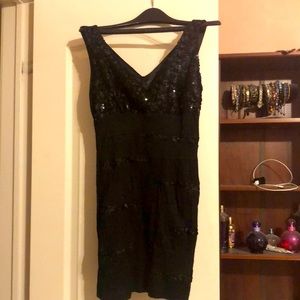 Black lacy party dress